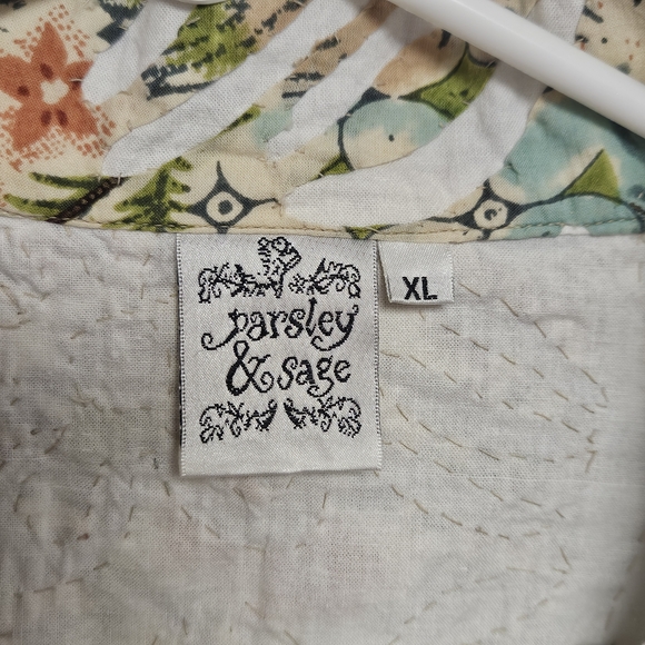 Parsley & Sage Women's XL Floral Artsy Abstract Jacket Blazer - Picture 2 of 8